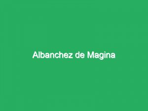 Albanchez de Magina