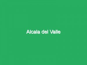 Alcala del Valle