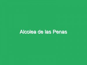 Alcolea de las Penas