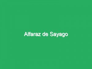 Alfaraz de Sayago