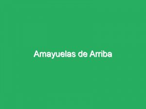 Amayuelas de Arriba