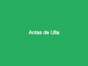 Antas de Ulla