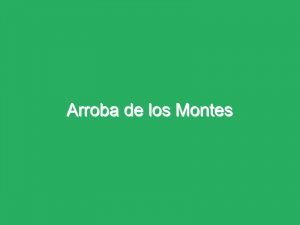 Arroba de los Montes