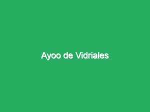 Ayoo de Vidriales