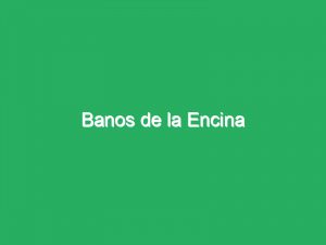 Banos de la Encina
