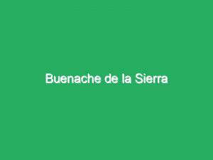 Buenache de la Sierra