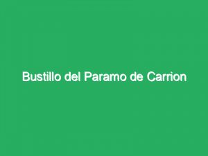 Bustillo del Paramo de Carrion