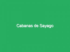 Cabanas de Sayago