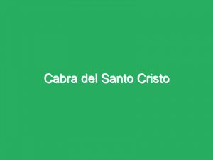 Cabra del Santo Cristo