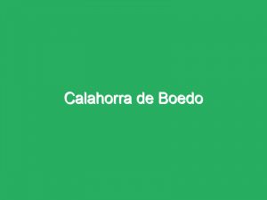 Calahorra de Boedo
