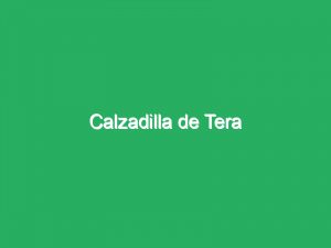 Calzadilla de Tera