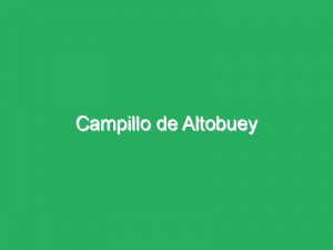 Campillo de Altobuey