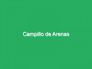 Campillo de Arenas