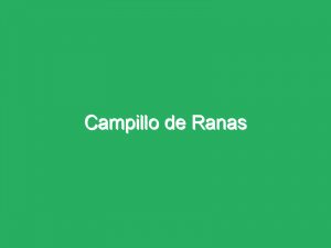 Campillo de Ranas