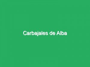 Carbajales de Alba