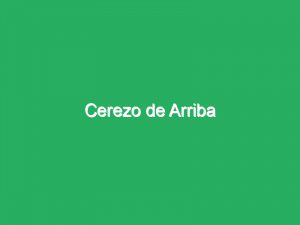 Cerezo de Arriba