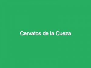 Cervatos de la Cueza