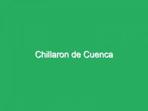 Chillaron de Cuenca