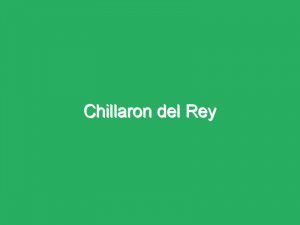Chillaron del Rey