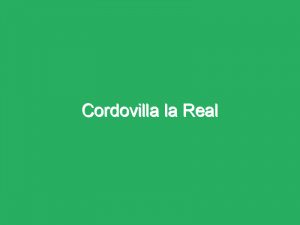 Cordovilla la Real