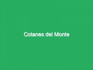 Cotanes del Monte