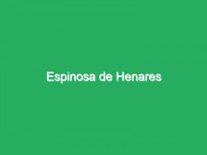 Espinosa de Henares