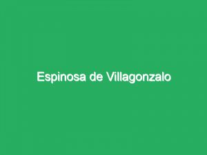 Espinosa de Villagonzalo