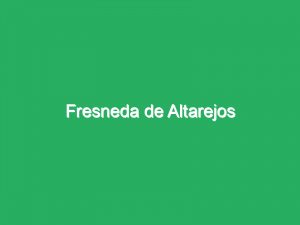 Fresneda de Altarejos
