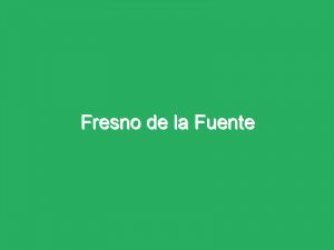 Fresno de la Fuente