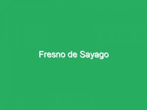 Fresno de Sayago
