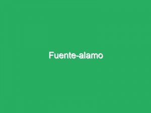 Fuente-alamo