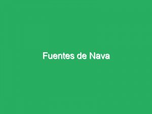 Fuentes de Nava