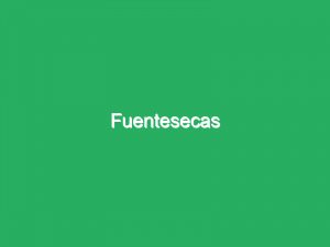 Fuentesecas