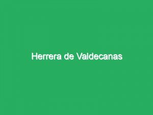 Herrera de Valdecanas