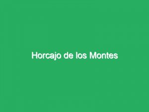 Horcajo de los Montes