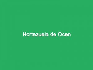 Hortezuela de Ocen