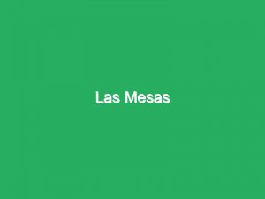 Las Mesas
