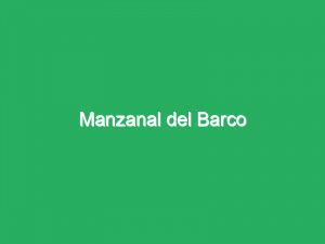 Manzanal del Barco