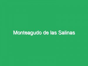 Monteagudo de las Salinas
