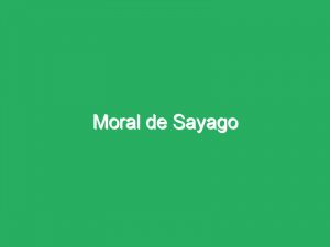 Moral de Sayago