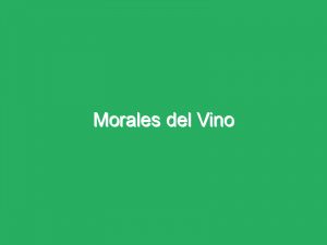 Morales del Vino