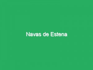 Navas de Estena