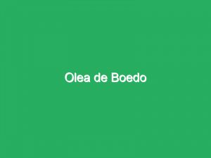 Olea de Boedo