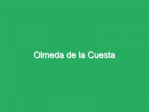 Olmeda de la Cuesta