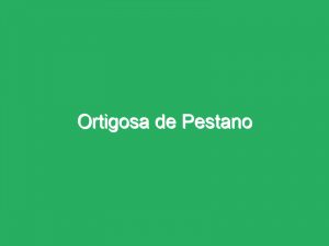 Ortigosa de Pestano