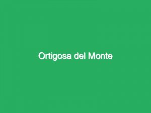 Ortigosa del Monte