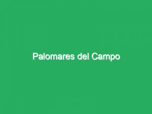 Palomares del Campo