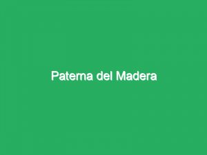 Paterna del Madera