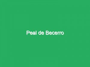 Peal de Becerro