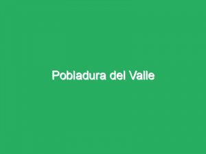 Pobladura del Valle